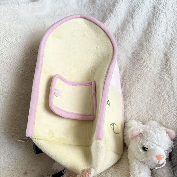 Unipak Cat Carrier House With 5 Kittens Plush Toy Set 11 Inch Yellow Pink - Picture 6 of 7